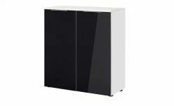 Kommode Vitreo | Weiß / Anthrazit glänzend