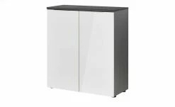 Kommode Vitreo | Anthrazit / Weiß glänzend