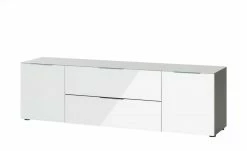 Lowboard Vitreo | Weiß / Anthrazit 180,4|cm