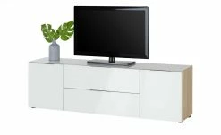 Lowboard Vitreo | Weiß / Eiche Sägerau (Nachbildung) 180,4|cm -Kommode & Sideboards Verkäufe 13340447 5 201811271610