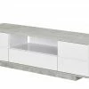 TV-Lowboard Meßbach II | Weiß / Beton (Nachbildung)