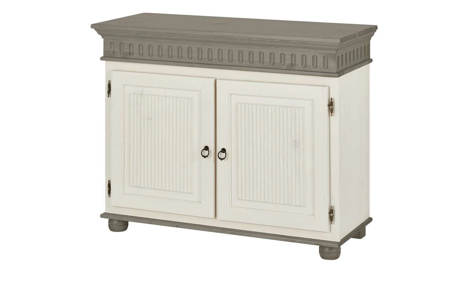 Kommode Bornholm | Kiefer Weiß / Kiefer lavafarben 2 Türen 2 Kommode Bornholm | Kiefer Weiß / Kiefer lavafarben 2 Türen – Bild 2