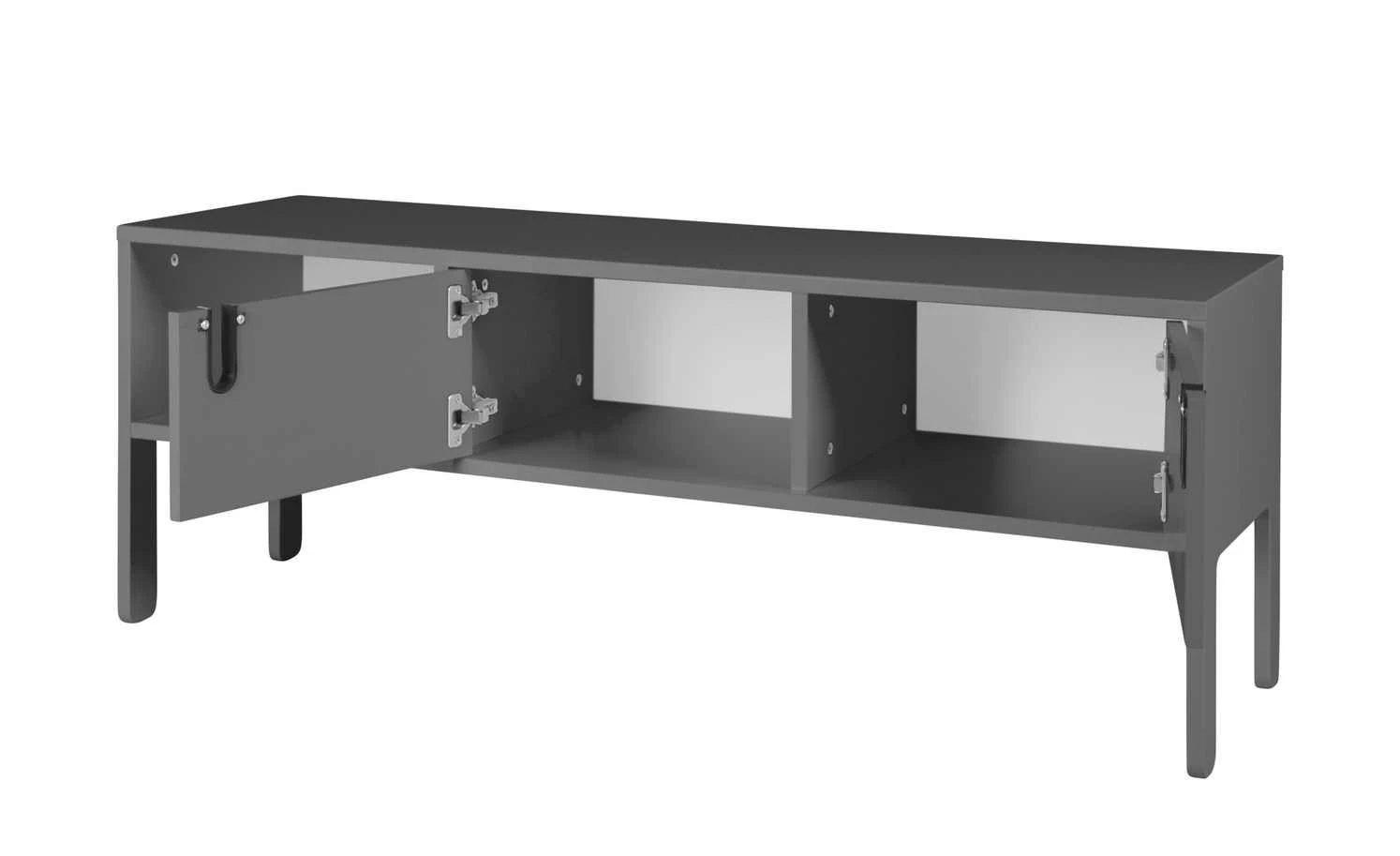 TV-Lowboard Uno | Grau / Weiß 2 TV-Lowboard Uno | Grau / Weiß – Bild 2