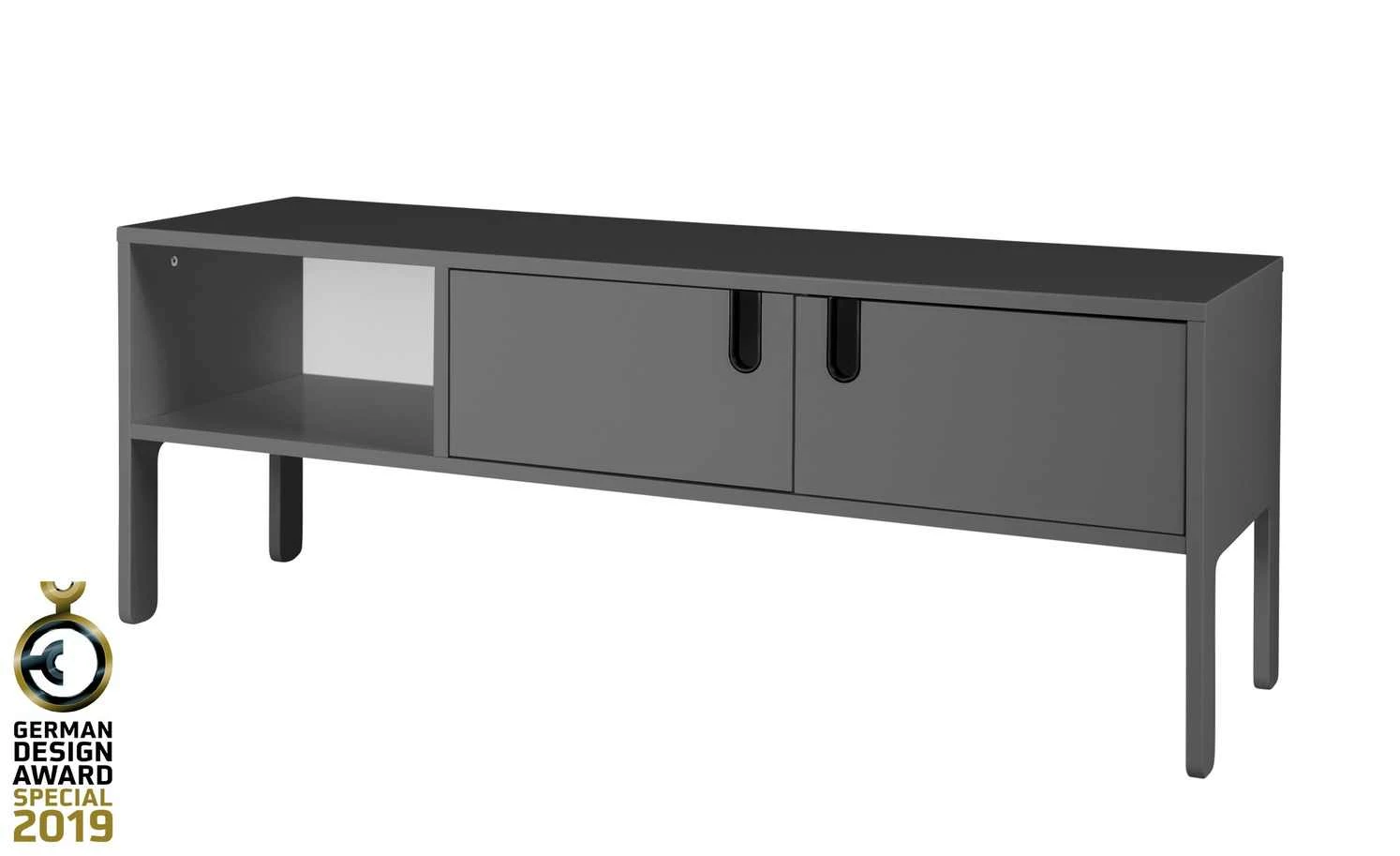 TV-Lowboard Uno | Grau / Weiß 1 TV-Lowboard Uno | Grau / Weiß