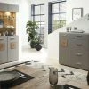 Kommode Cortina | 140|cm Basaltgrau / Hirnholz (Nachbildung)