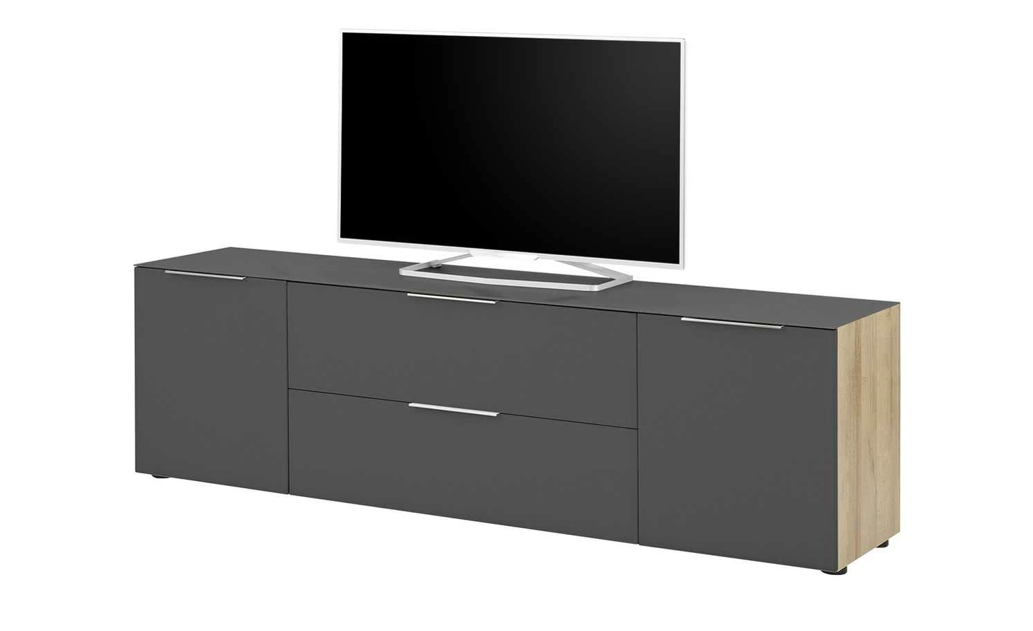 TV-Lowboard Vitreo | Riviera Eiche (Nachbildung) / Anthrazit 180,4|cm 2 TV-Lowboard Vitreo | Riviera Eiche (Nachbildung) / Anthrazit 180,4|cm – Bild 2