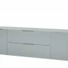 TV-Lowboard Vitreo | Weiß / Seidengrau 180,4|cm