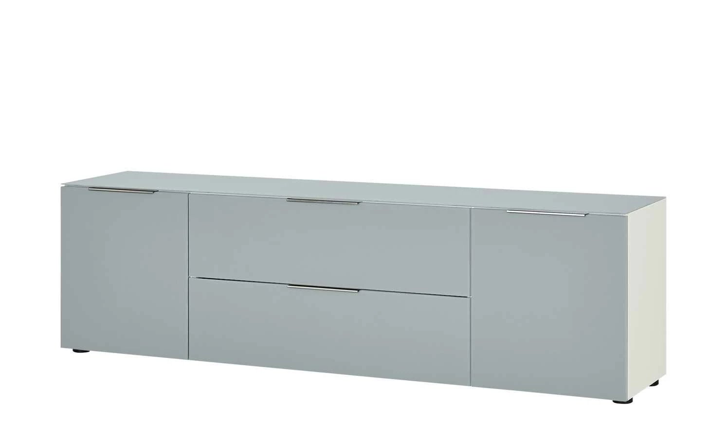 TV-Lowboard Vitreo | Weiß / Seidengrau 180,4|cm 1 TV-Lowboard Vitreo | Weiß / Seidengrau 180,4|cm