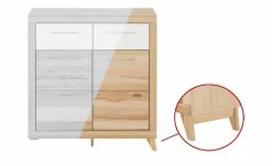 smart Kommode Oslo | Kernbuche (Nachbildung) / Kernbuche / Weiß