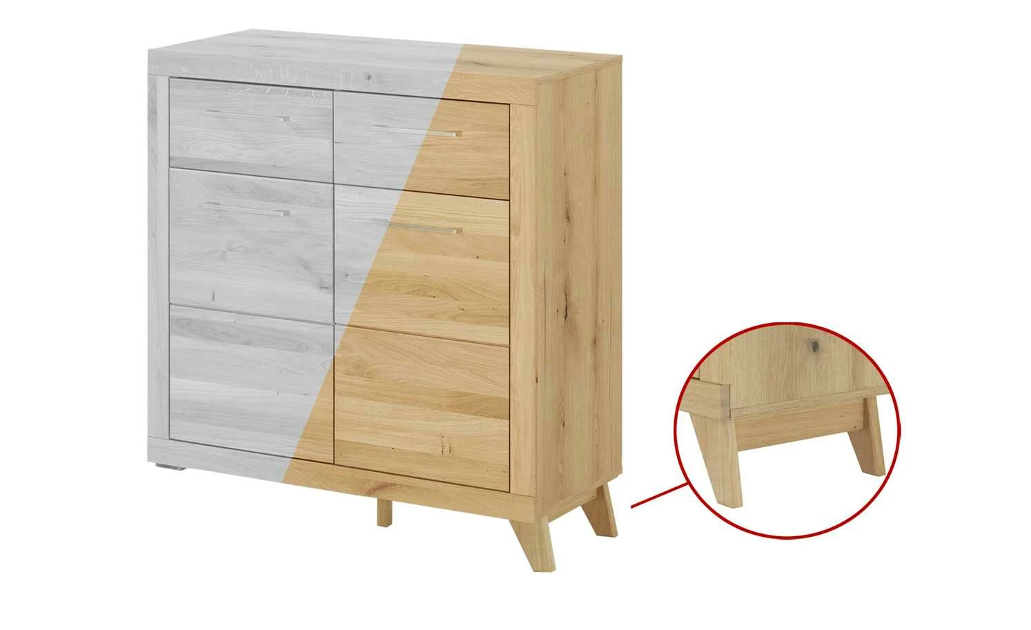 smart Kommode Oslo | Wildeiche (Nachbildung) / Wildeiche 2 smart Kommode Oslo | Wildeiche (Nachbildung) / Wildeiche – Bild 2