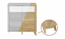 smart Kommode Oslo | Wildeiche (Nachbildung) / Wildeiche / Weiß