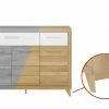 smart Sideboard Oslo | Wildeiche (Nachbildung) / Wildeiche / Weiß