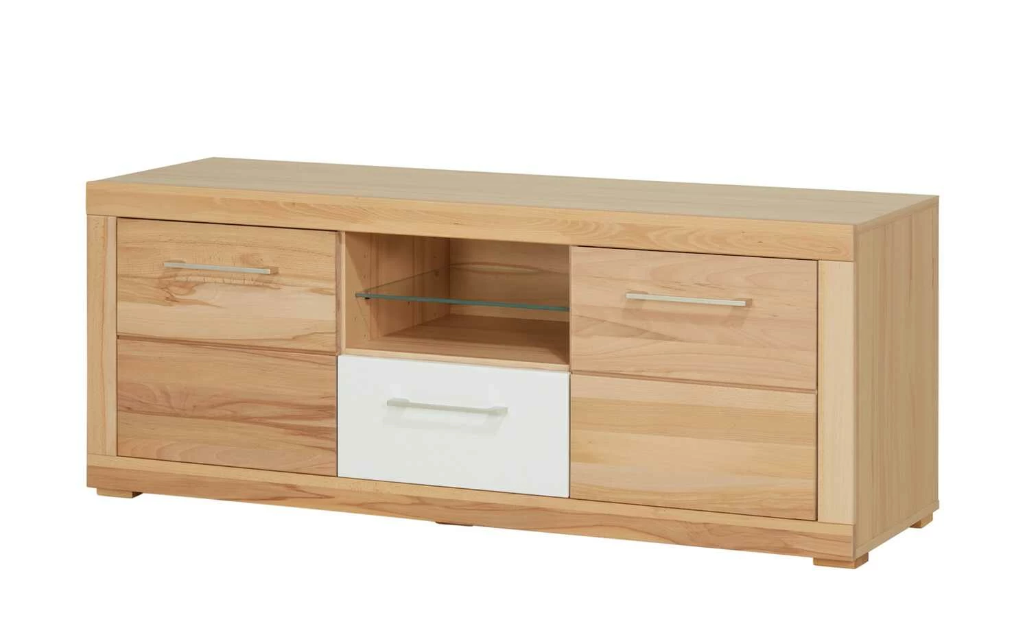 smart Lowboard Oslo | Kernbuche (Nachbildung) / Kernbuche / Weiß 2 smart Lowboard Oslo | Kernbuche (Nachbildung) / Kernbuche / Weiß – Bild 2