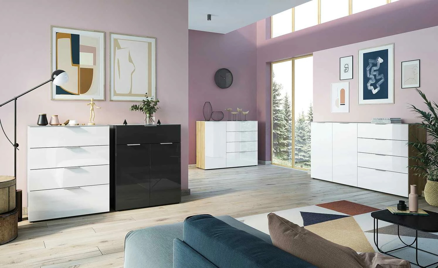 uno Sideboard Levi | Eiche Navarra (Nachbildung) / Weiß 1 uno Sideboard Levi | Eiche Navarra (Nachbildung) / Weiß