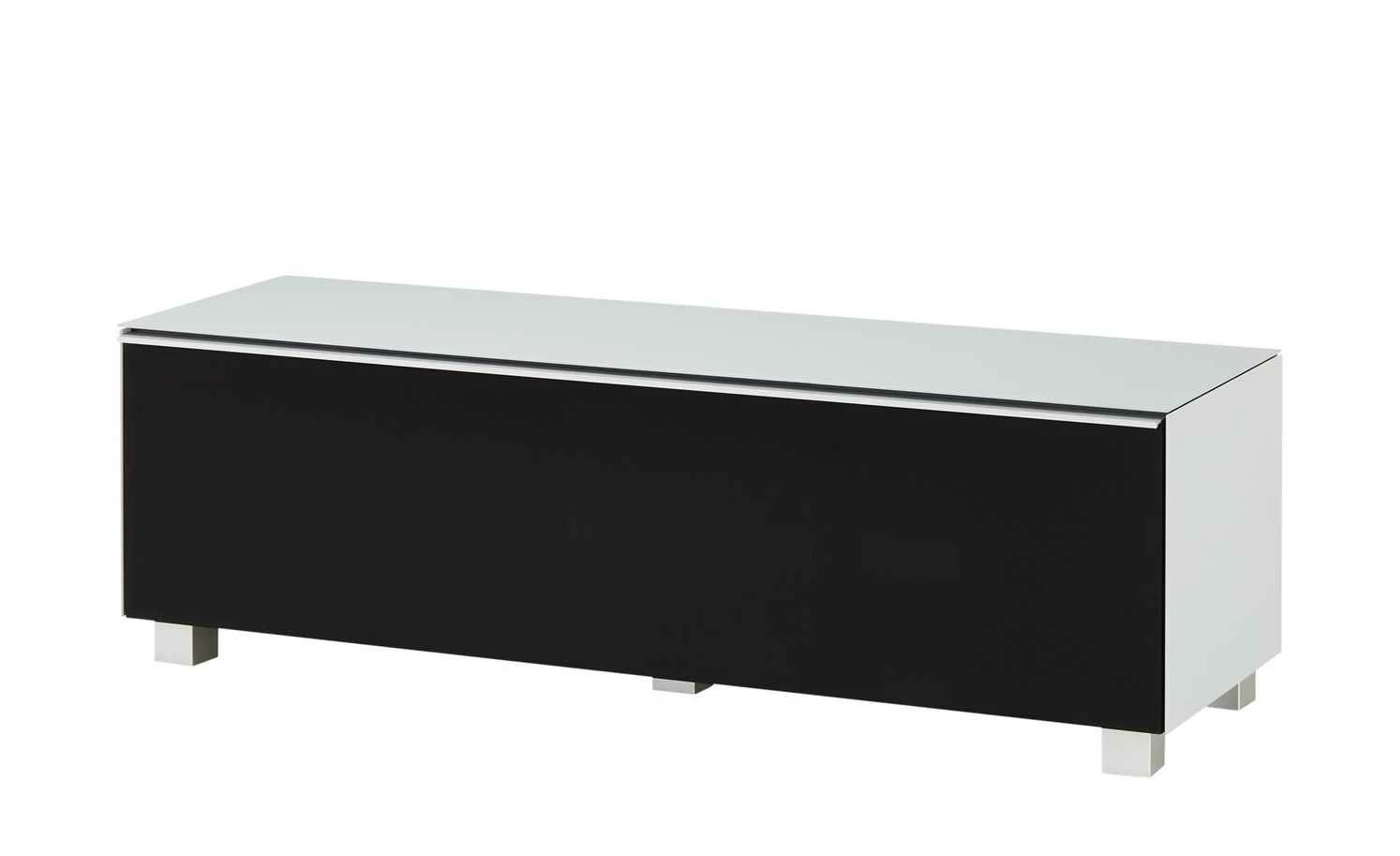 Lowboard Soundbase S | Seidengrau / Schwarz 1 Lowboard Soundbase S | Seidengrau / Schwarz