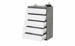 Kommode mit 5 Schüben Nardo | Beton (Nachbildung) / Weiß 111,3|cm -Kommode & Sideboards Verkäufe 13346422 10 202007080903