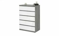 Kommode mit 5 Schüben Nardo | Beton (Nachbildung) / Weiß 111,3|cm -Kommode & Sideboards Verkäufe 13346422 7 202007080903