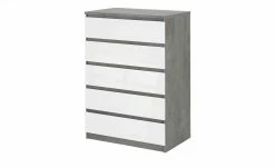Kommode mit 5 Schüben Nardo | Beton (Nachbildung) / Weiß 111,3|cm -Kommode & Sideboards Verkäufe 13346422 8 202007080903