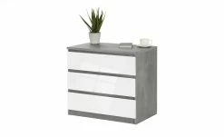 Kommode mit 3 Schüben Nardo | Beton (Nachbildung) / Weiß 70,1|cm -Kommode & Sideboards Verkäufe 13346426 1 202007080902