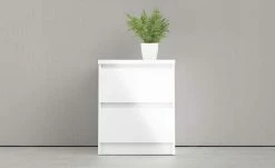 Kommode mit 2 Schüben Nardo | 49,5|cm Weiß