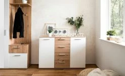 Kommode Jelsi | Artisan Eiche (Nachbildung) / Weiß