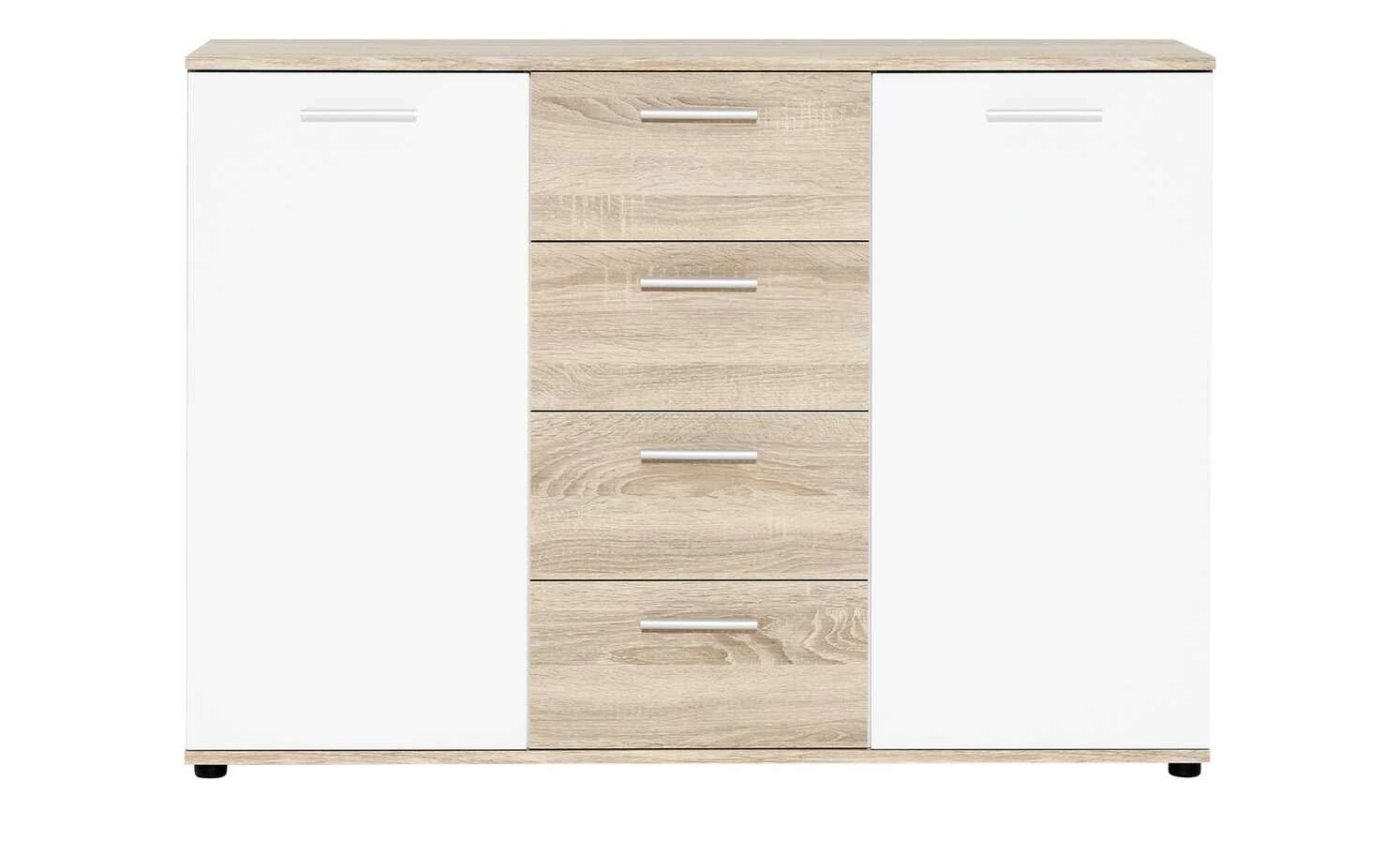 Kommode Jelsi | Eiche Sonoma (Nachbildung) / Weiß 2 Kommode Jelsi | Eiche Sonoma (Nachbildung) / Weiß – Bild 2