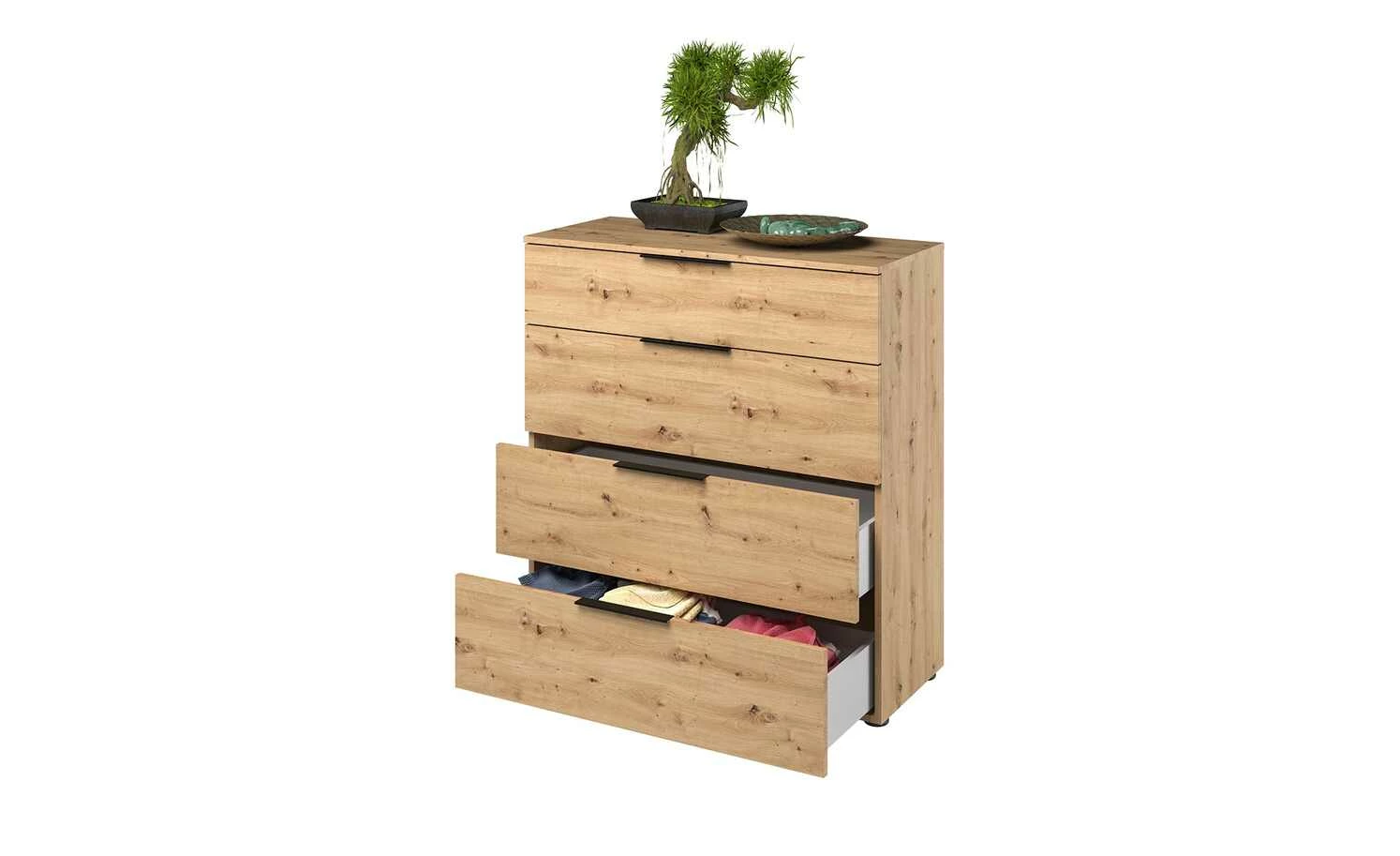 Kommode mit 4 Schüben Vitreo | Asteiche (Nachbildung) 4 Schubkästen 5 Kommode mit 4 Schüben Vitreo | Asteiche (Nachbildung) 4 Schubkästen – Bild 5