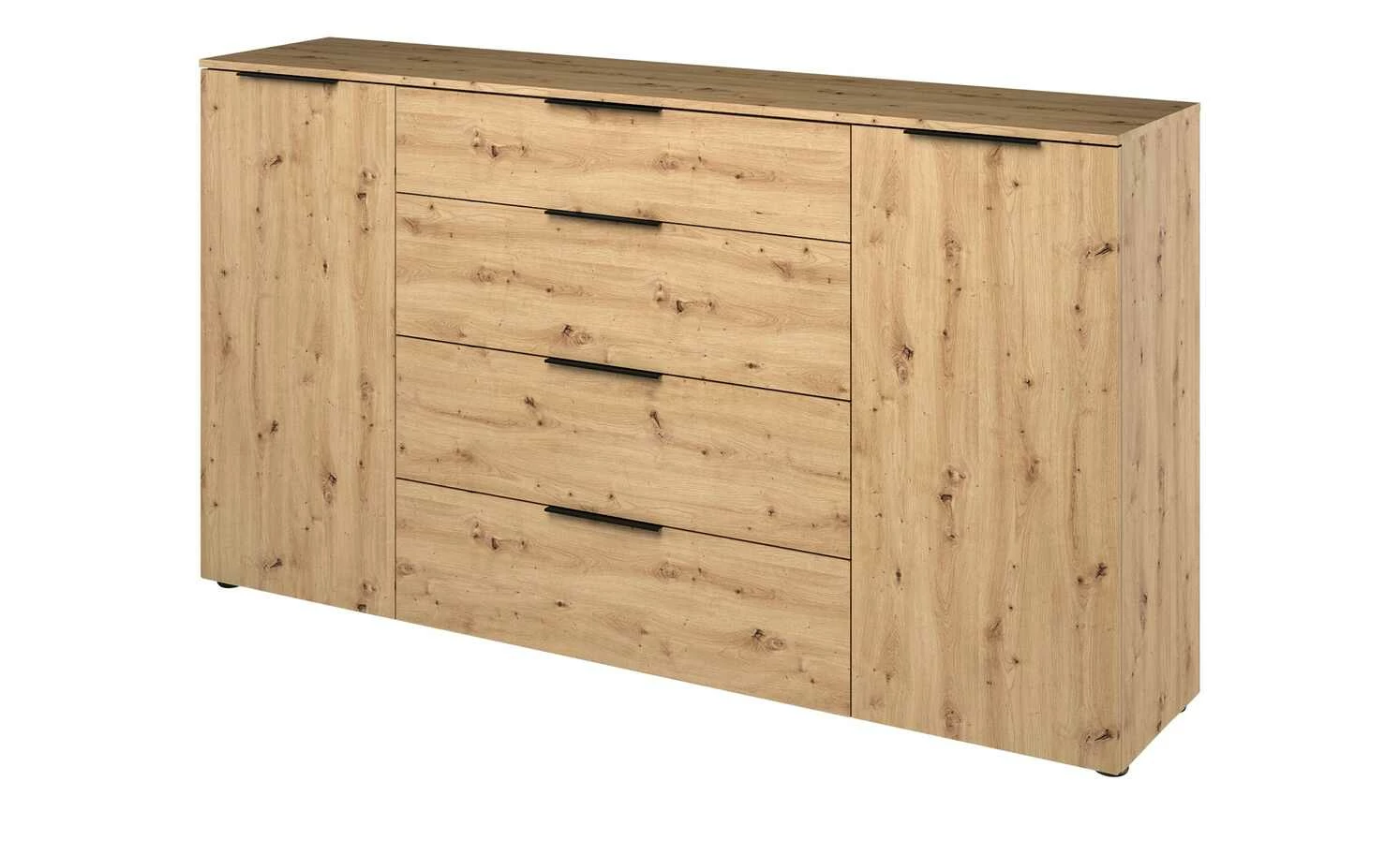 Sideboard mit 2 Türen und 4 Schüben Vitreo | Asteiche (Nachbildung) 2 Türen und 4 Schubkästen 2 Sideboard mit 2 Türen und 4 Schüben Vitreo | Asteiche (Nachbildung) 2 Türen und 4 Schubkästen – Bild 2