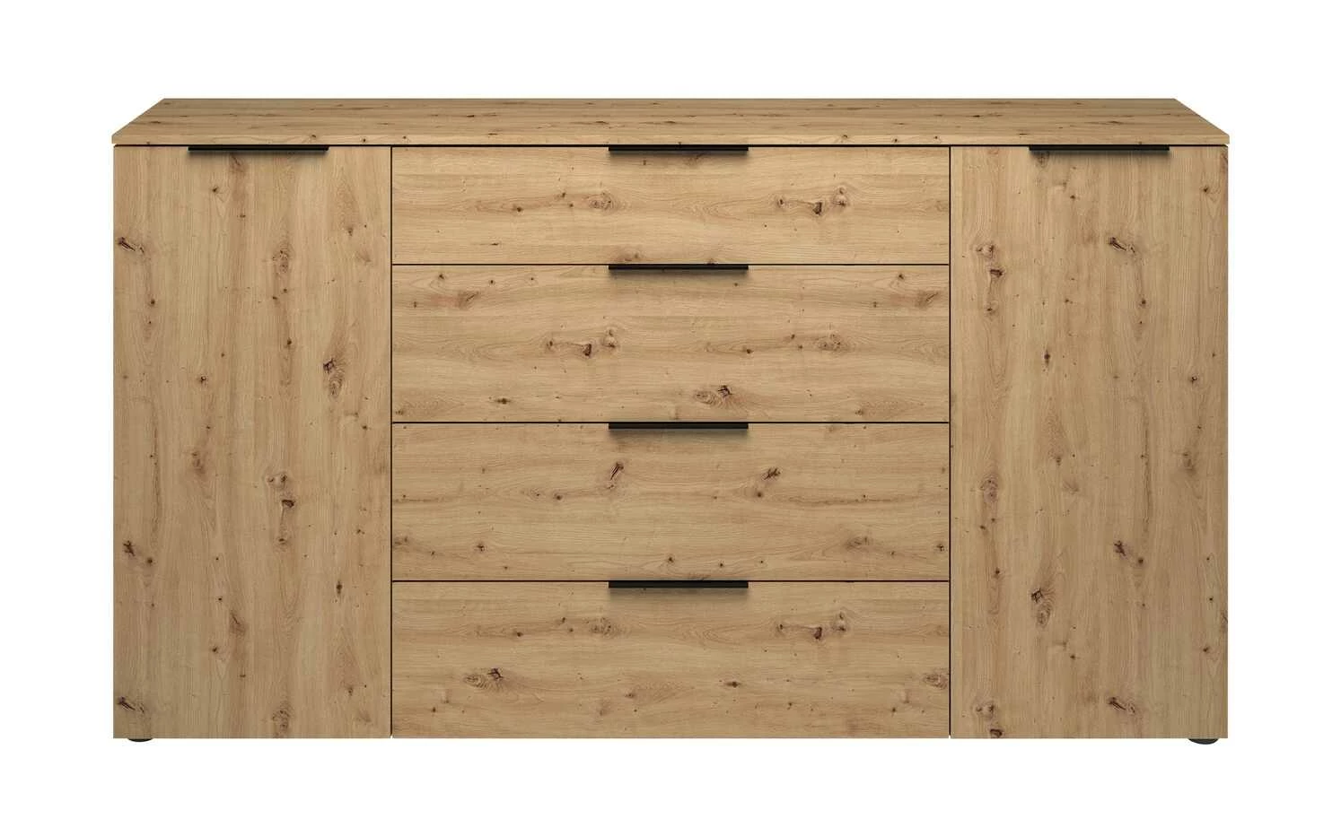 Sideboard mit 2 Türen und 4 Schüben Vitreo | Asteiche (Nachbildung) 2 Türen und 4 Schubkästen 3 Sideboard mit 2 Türen und 4 Schüben Vitreo | Asteiche (Nachbildung) 2 Türen und 4 Schubkästen – Bild 3