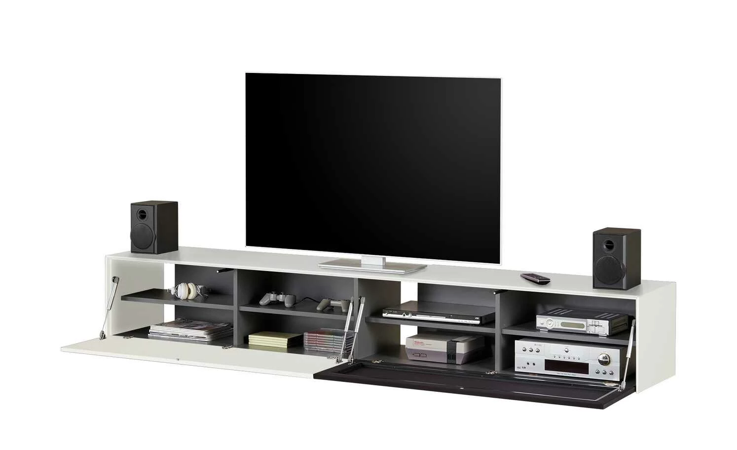 TV-Lowboard Stream | Weiß / Anthrazit 13 TV-Lowboard Stream | Weiß / Anthrazit – Bild 13