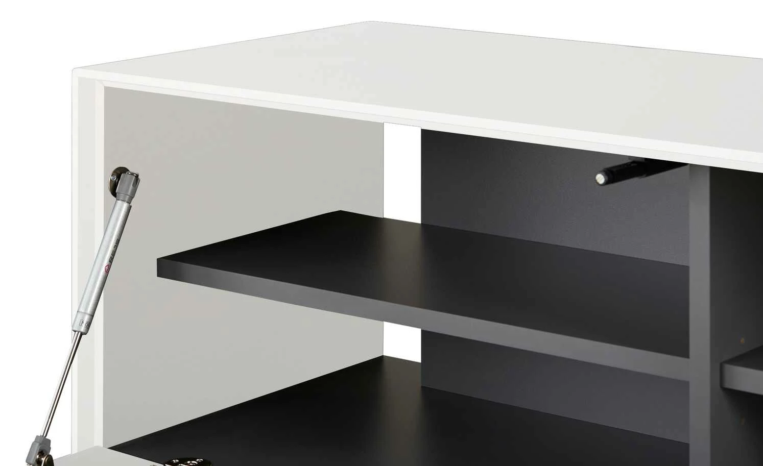 TV-Lowboard Stream | Weiß / Anthrazit 4 TV-Lowboard Stream | Weiß / Anthrazit – Bild 4