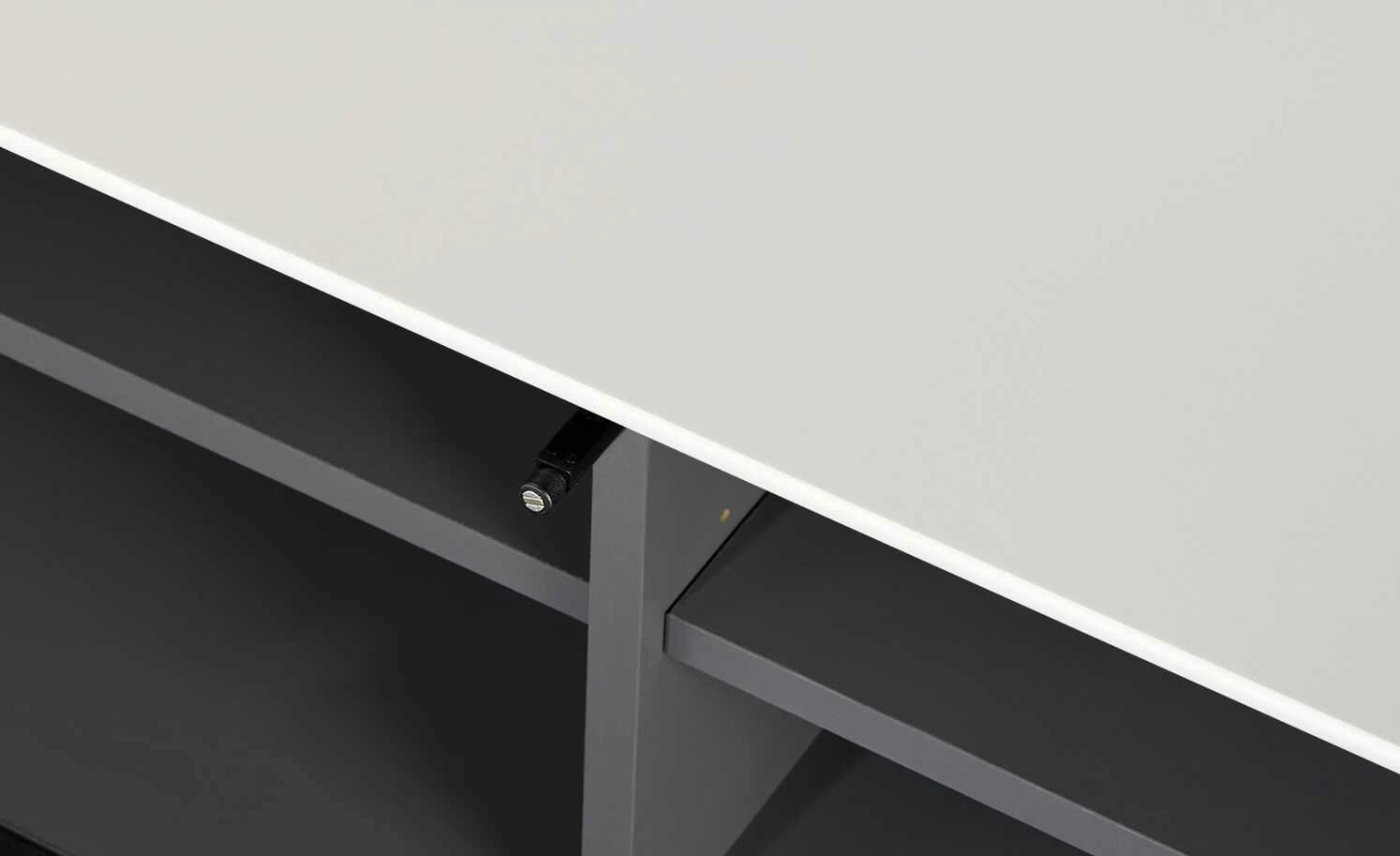 TV-Lowboard Stream | Weiß / Anthrazit 5 TV-Lowboard Stream | Weiß / Anthrazit – Bild 5
