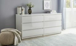 Sideboard mit 6 Schüben Nardo | Weiß