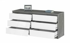 Sideboard mit 6 Schüben Nardo | Beton (Nachbildung) / Weiß -Kommode & Sideboards Verkäufe 13349218 2 202206231234