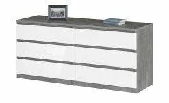 Sideboard mit 6 Schüben Nardo | Beton (Nachbildung) / Weiß -Kommode & Sideboards Verkäufe 13349218 4 202206231234