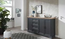 Sideboard Varese | Graphitgrau / Asteiche (Nachbildung)