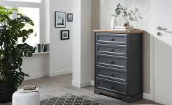 Kommode Varese | Graphitgrau / Asteiche (Nachbildung)