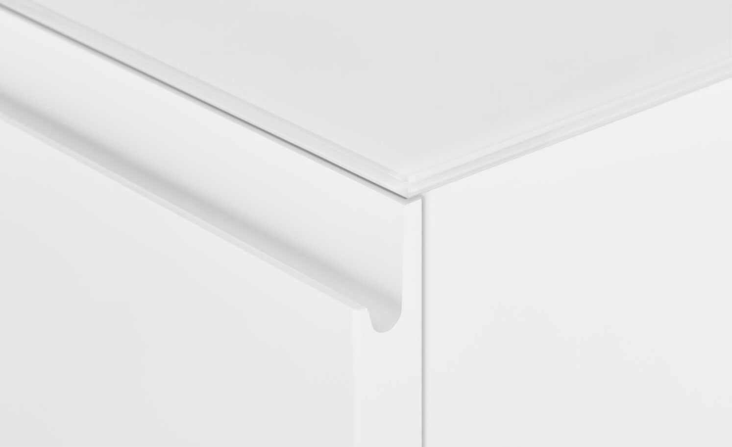 TV-Board Nicolo | Weiß / Anthrazit Kufen 3 TV-Board Nicolo | Weiß / Anthrazit Kufen – Bild 3